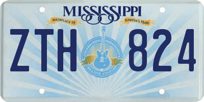 MS license plate ZTH824