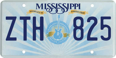 MS license plate ZTH825