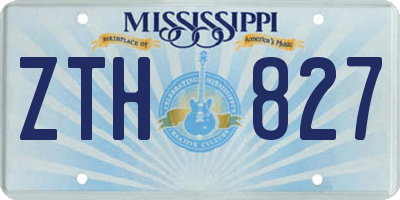 MS license plate ZTH827