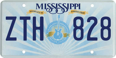 MS license plate ZTH828