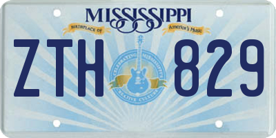 MS license plate ZTH829