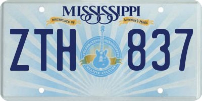MS license plate ZTH837