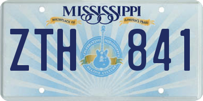 MS license plate ZTH841