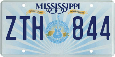 MS license plate ZTH844