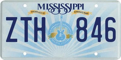 MS license plate ZTH846