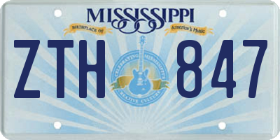 MS license plate ZTH847
