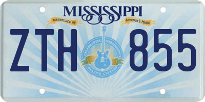 MS license plate ZTH855