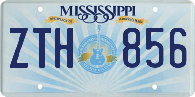 MS license plate ZTH856