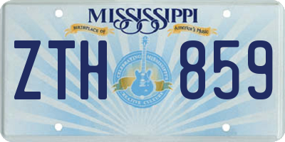 MS license plate ZTH859