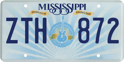 MS license plate ZTH872