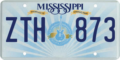 MS license plate ZTH873