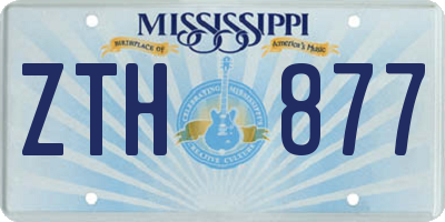 MS license plate ZTH877