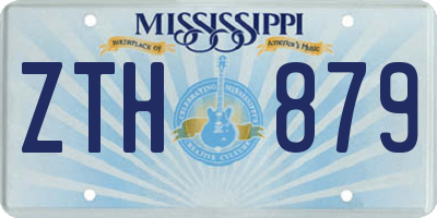 MS license plate ZTH879