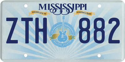 MS license plate ZTH882