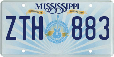 MS license plate ZTH883