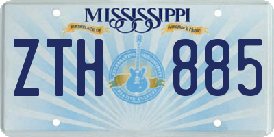 MS license plate ZTH885