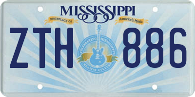 MS license plate ZTH886