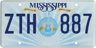 MS license plate ZTH887