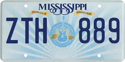 MS license plate ZTH889