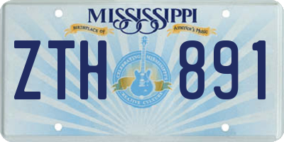 MS license plate ZTH891