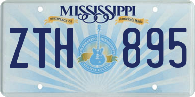 MS license plate ZTH895