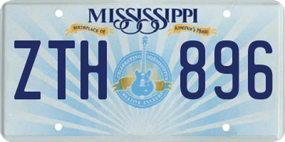 MS license plate ZTH896