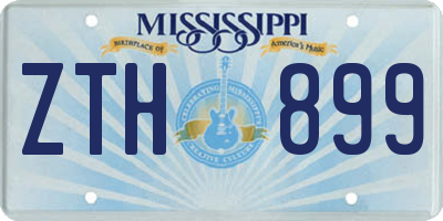 MS license plate ZTH899