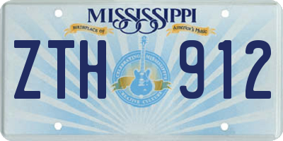 MS license plate ZTH912