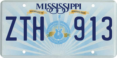MS license plate ZTH913
