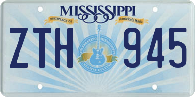 MS license plate ZTH945