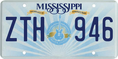 MS license plate ZTH946