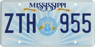 MS license plate ZTH955
