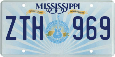 MS license plate ZTH969