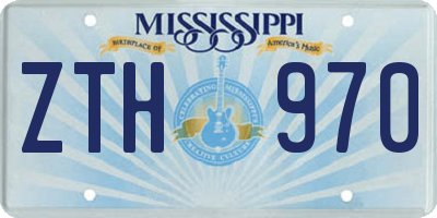 MS license plate ZTH970