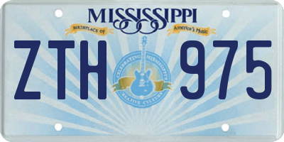 MS license plate ZTH975