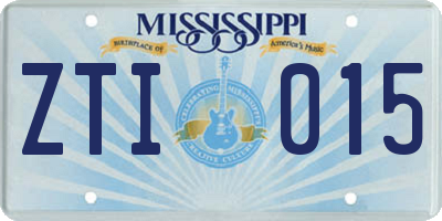 MS license plate ZTI015
