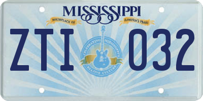 MS license plate ZTI032