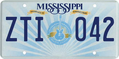 MS license plate ZTI042
