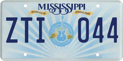 MS license plate ZTI044