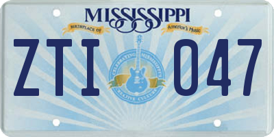 MS license plate ZTI047