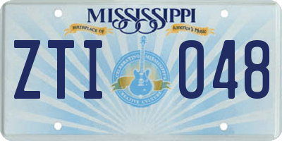 MS license plate ZTI048