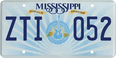 MS license plate ZTI052