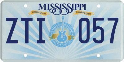 MS license plate ZTI057