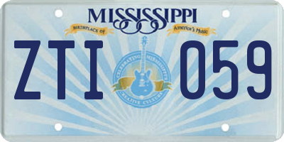 MS license plate ZTI059