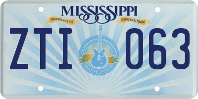 MS license plate ZTI063