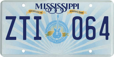 MS license plate ZTI064