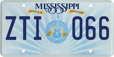MS license plate ZTI066