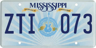 MS license plate ZTI073