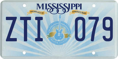 MS license plate ZTI079