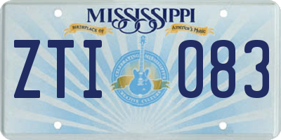 MS license plate ZTI083